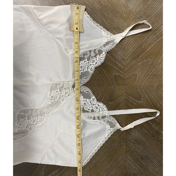 QUEENS WAY TO FASHION LINGERIE Large Ivory Camisole Top Lingerie Lace Tank Shell - Picture 11 of 11